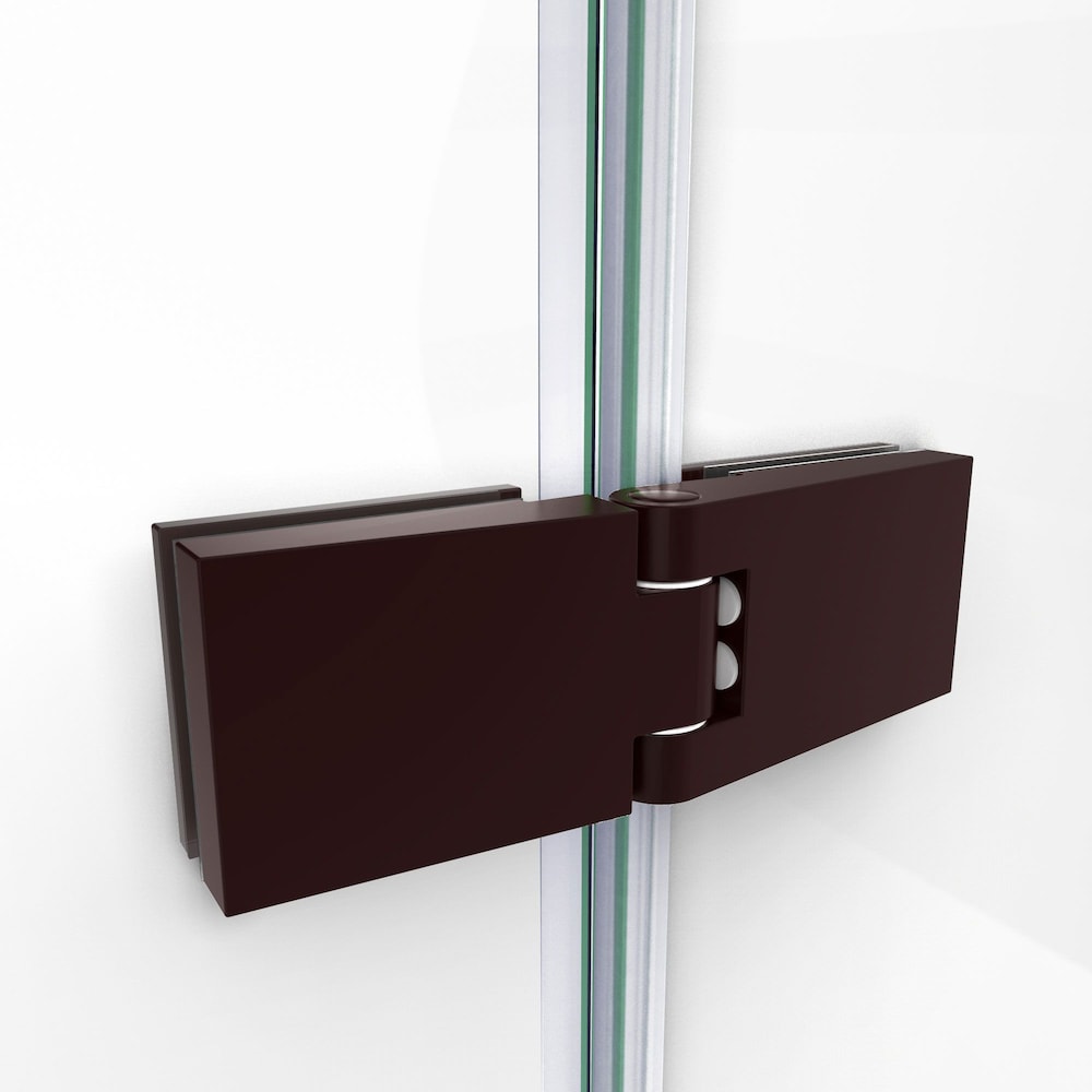DreamLine Aqua Ultra 48 in. W x 58 in. H Frameless Hinged Tub Door in Oil Rubbed Bronze