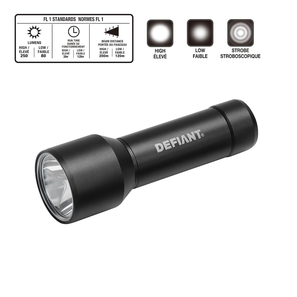 Lampe de poche LED 250 lumens