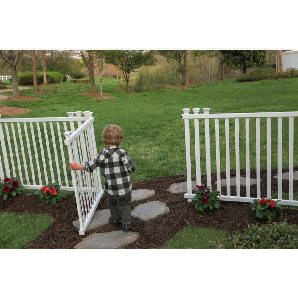 4.3 ft. W x 3 ft. H White Vinyl Baskenridge Fence Gate