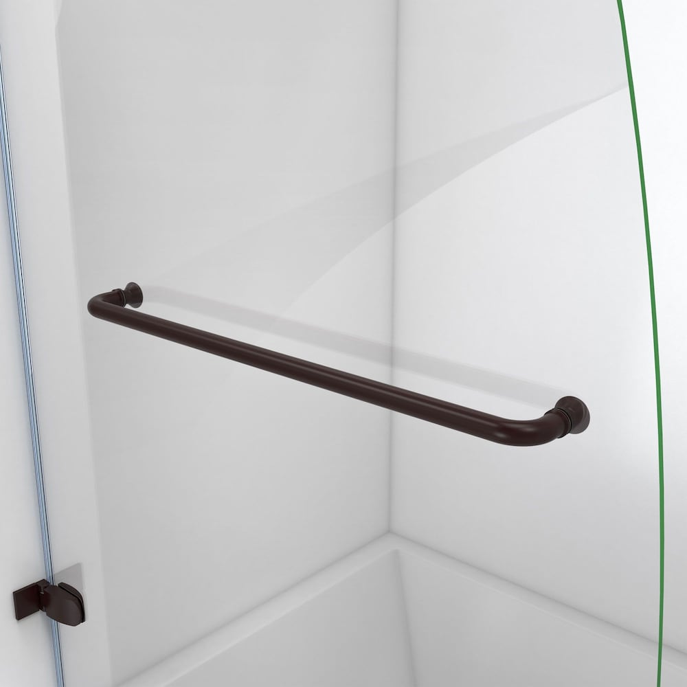 Aqua Uno 34 inch W x 58 inch H Hinged Tub Door in Oil Rubbed Bronze