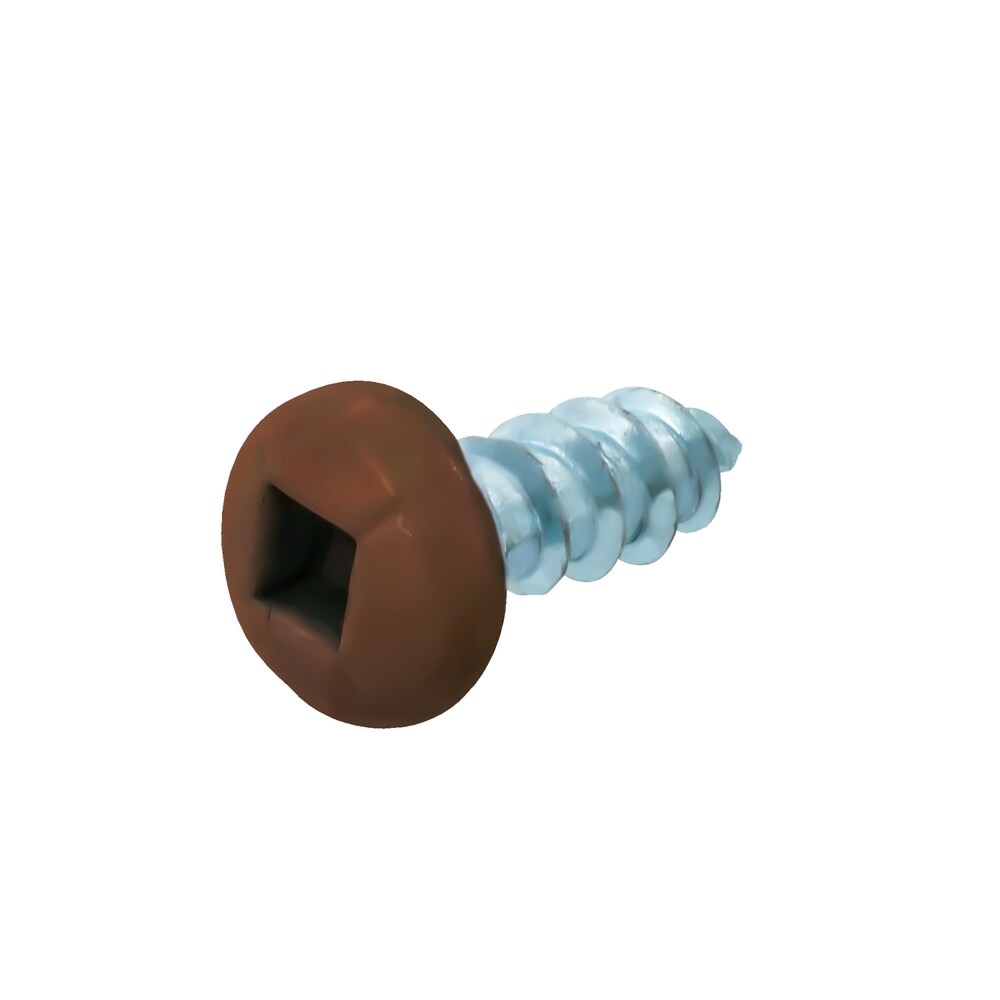 #6 x 3/8-inch Square Drive Pan Head Soffit Screws, Brown, 1000pcs