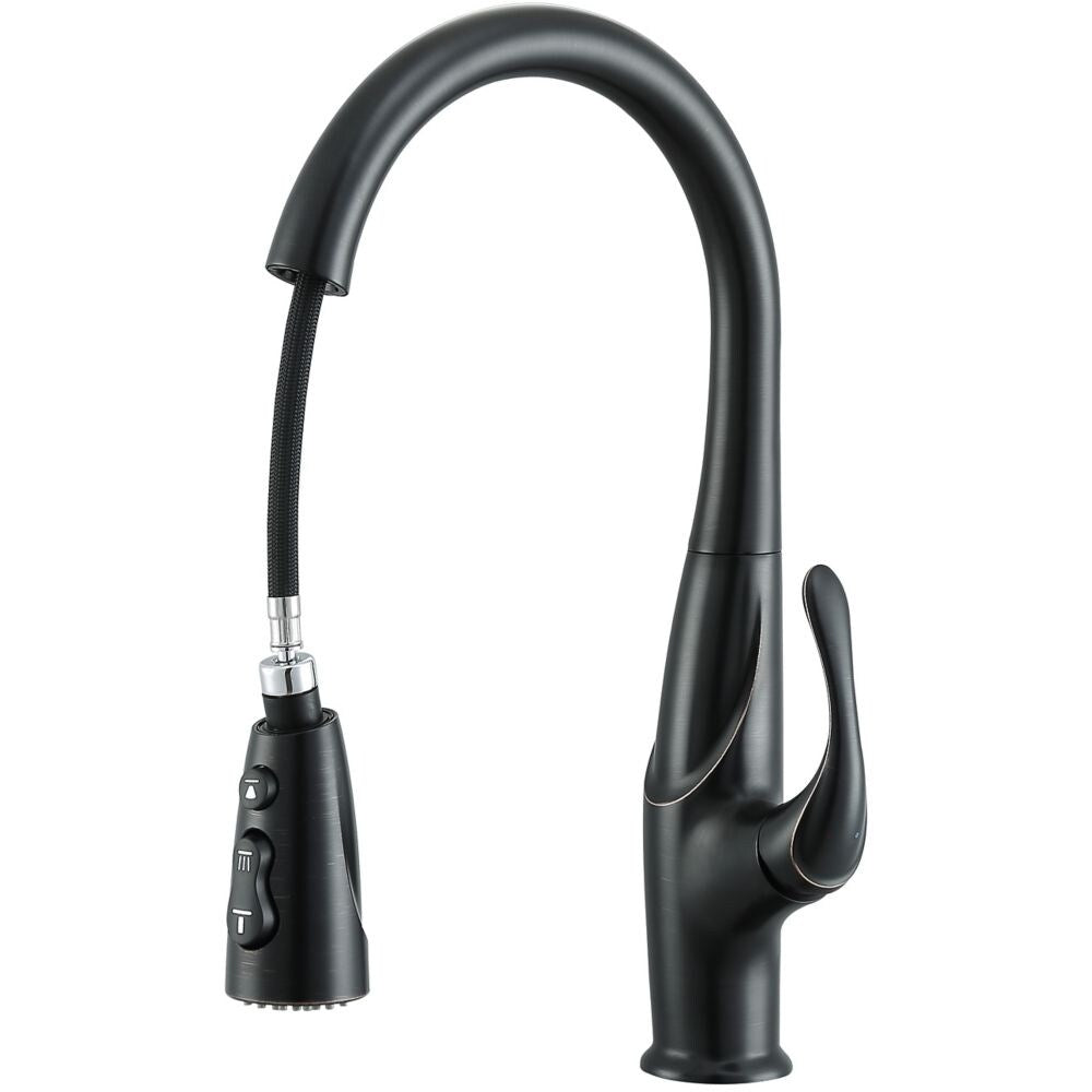 Eliya Single Handle Pull-Down Kitchen Faucet in Oil Rubbed Bronze Finish