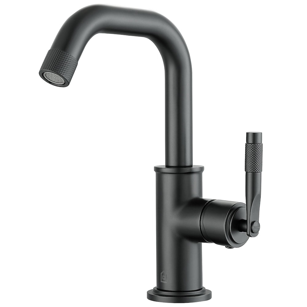 Industria Series Single Lever Bathroom Faucet in Matte Black