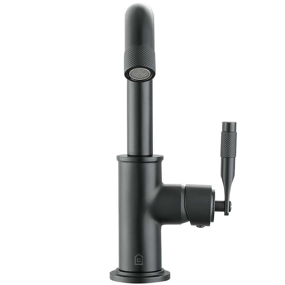 Industria Series Single Lever Bathroom Faucet in Matte Black