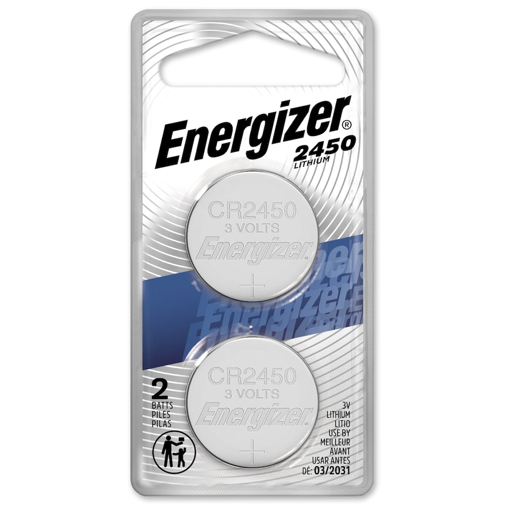 Pile bouton au lithium 2450, lot de 2