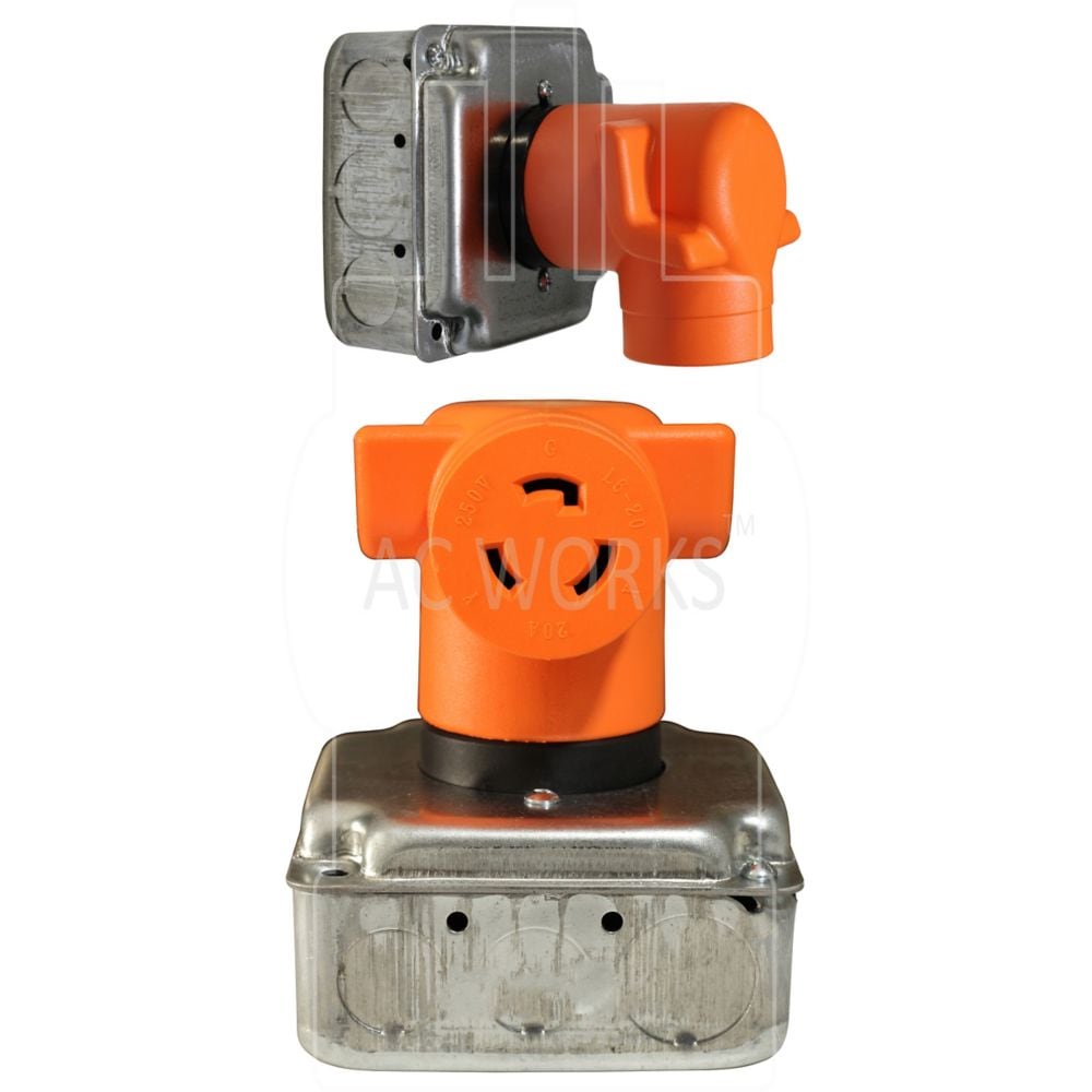 Adapter NEMA 14-30P Dryer Plug to NEMA L6-20R Power Tools/Welder Connector