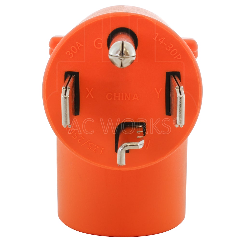 Adapter NEMA 14-30P 30A Dryer Outlet to L6-30R 30A 250V Female Connector