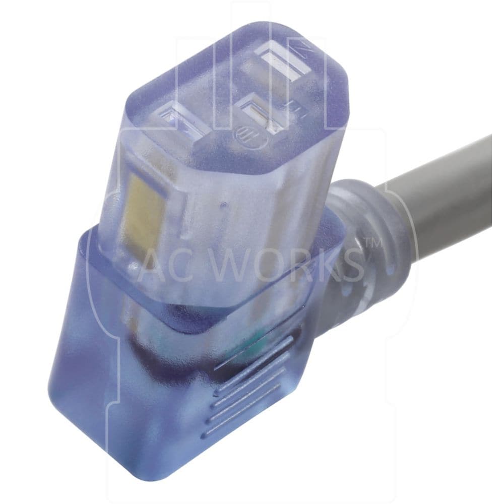 15A 20FT 14/3 Medical Hospital Grade Power Cord to Right Angle IEC C13