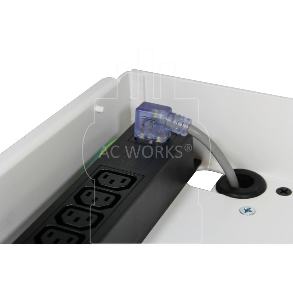 15A 20FT 14/3 Medical Hospital Grade Power Cord to Right Angle IEC C13