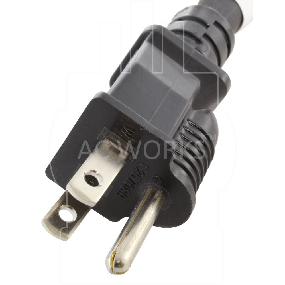 1Ft 15A to 20A Plug Adapter Cord NEMA 5-15P to 5-15/20R (20A T-Blade)