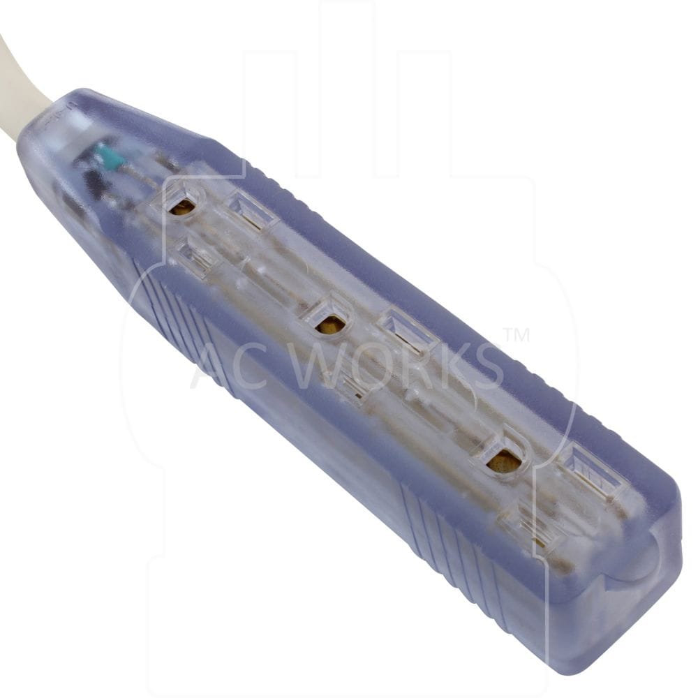 Cordon multiprise de qualité médicale, 5 pieds, 15 ampères, 12/3, avec indicateur d'alimentation