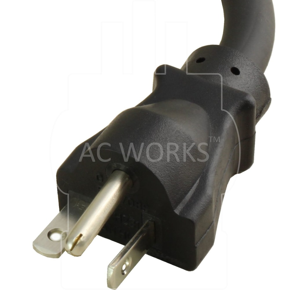 1 ft. 12/3 SJTW 20 Amp NEMA 5-20P Plug to 20 Amp L5-20R Locking Adapter Cord