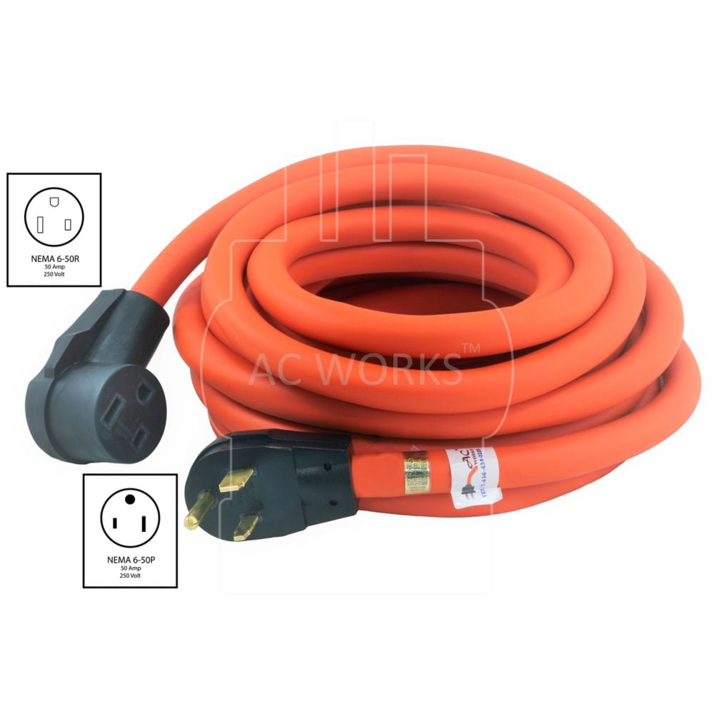 10ft. Super Heavy-Duty STW 8/3 6-50 Welder Extension Cord