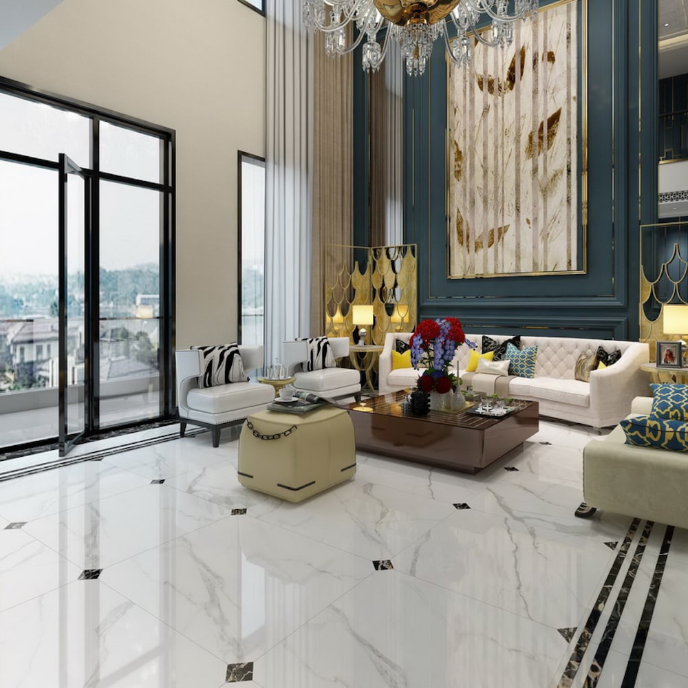 Solero Bianco Polished 24-inch x 24-inch Porcelain Floor and Wall Tile