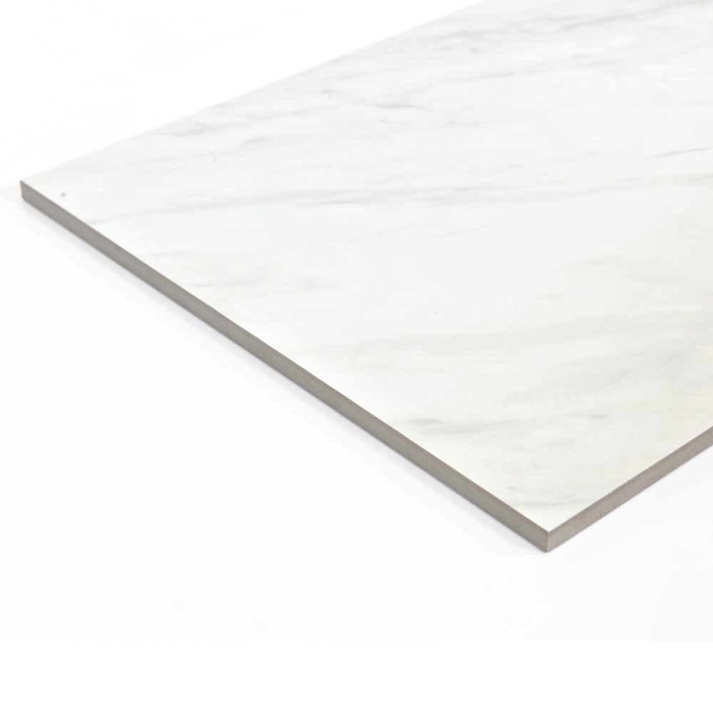 Samar Polished White 12-inch x 24-inch Porcelain Floor and Wall Tile