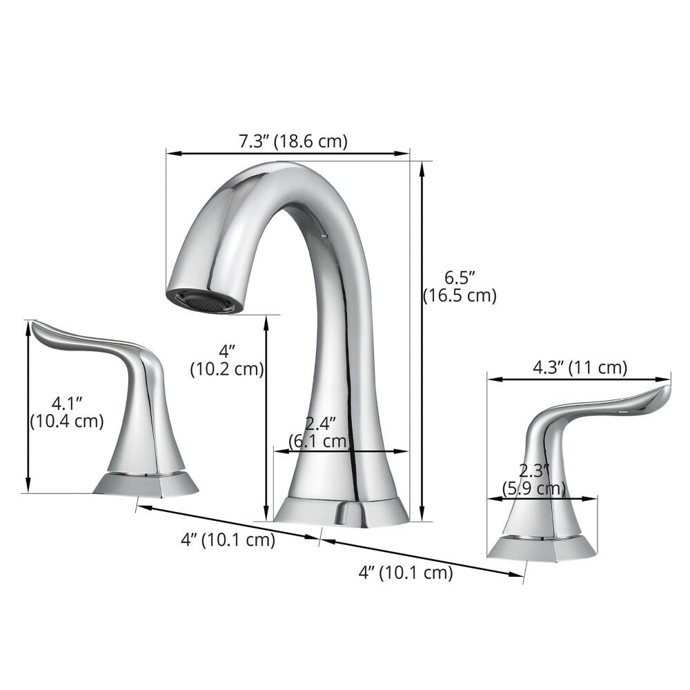 Scarlett Widespread Bathroom Faucet in Chrome