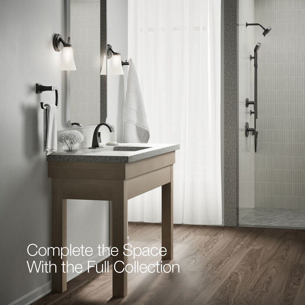 Robinet de salle de bain à poignée unique Katun à trou unique ou à poignée centrale de 4 pouces en noir mat