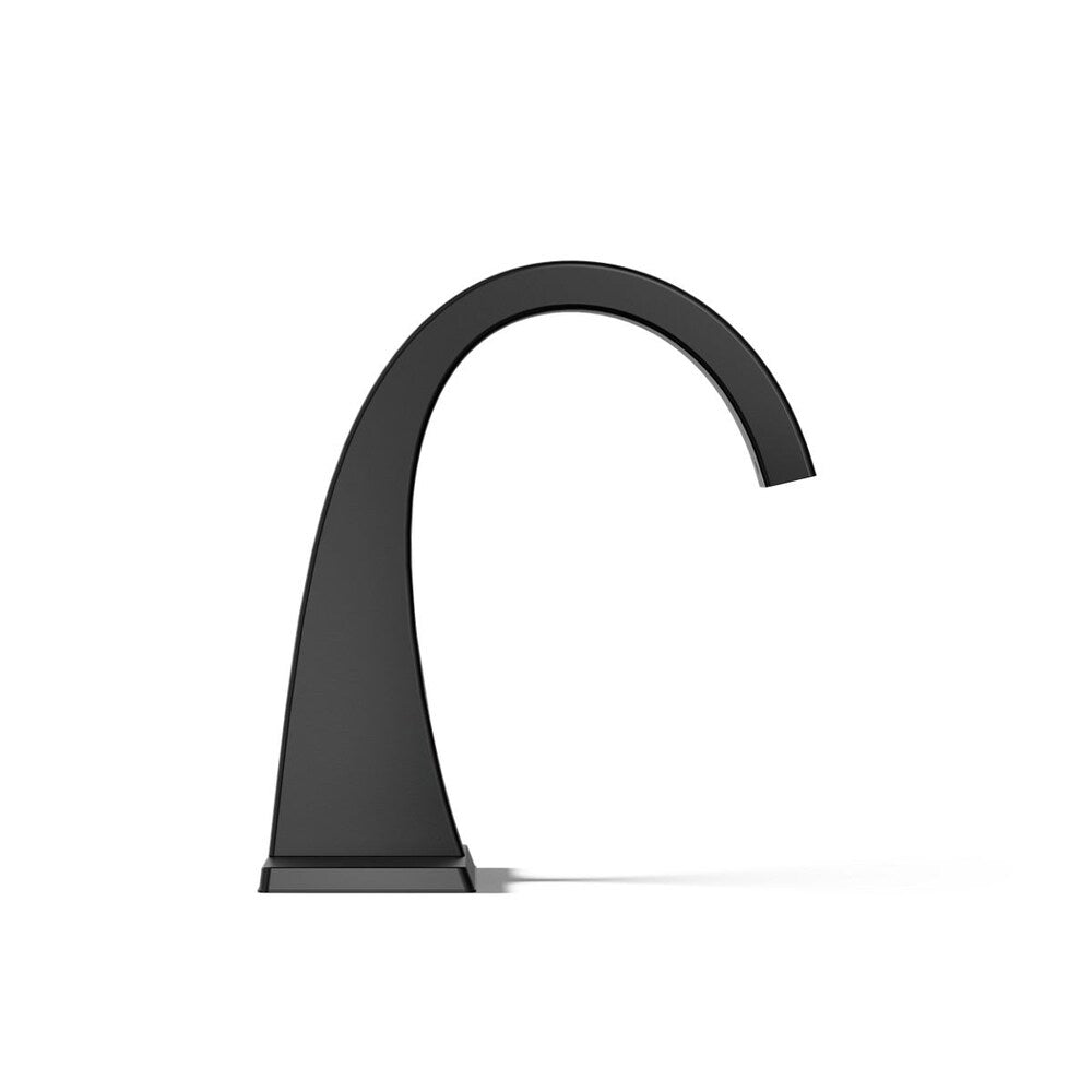 Robinet de salle de bain à poignée unique Katun à trou unique ou à poignée centrale de 4 pouces en noir mat