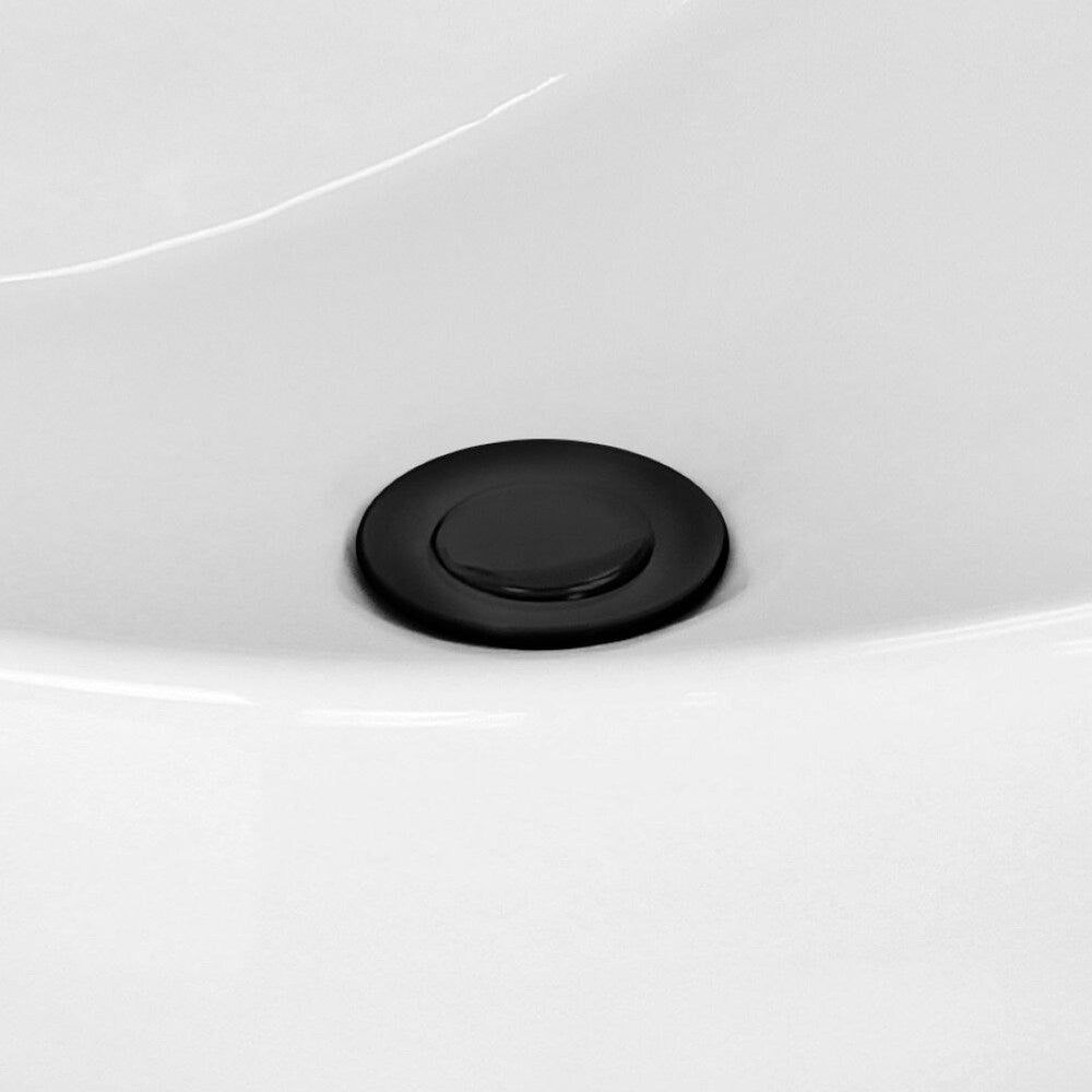 1 Hole CUPC Approved Lead Free Brass Faucet Set In Black Color - Drain Incl. AI-29504