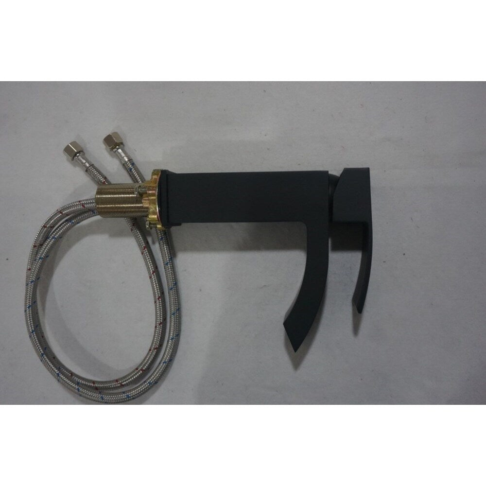 1 Hole CUPC Approved Lead Free Brass Faucet Set In Black Color - Drain Incl. AI-29504