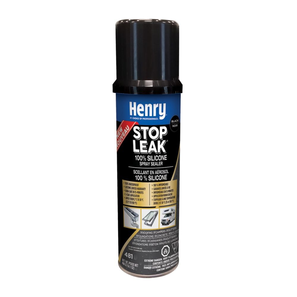 Henry 481 Stop Leak 100% Spray Sealer in Black