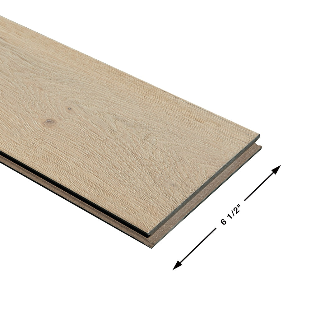 Plancher de bois franc d'ingénierie Marshalls, 3/8 po d'épaisseur x 6 1/2 po de largeur x Chêne français (23,64 pi²/boîte)