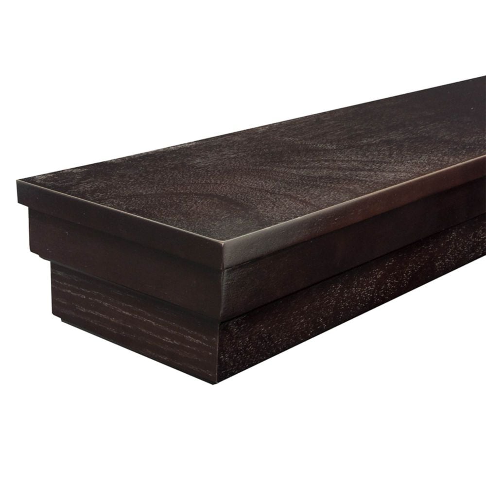 Manteau de cheminée romain en MDF/placage de bois de 45 po