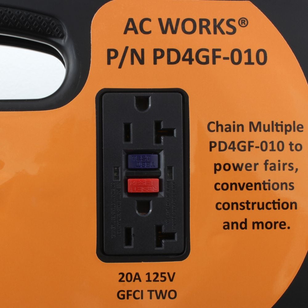 10FT L14-30 30 Amp 10/4 Chainable PDU Extension Cord with 20 Amp GFCI Outlets