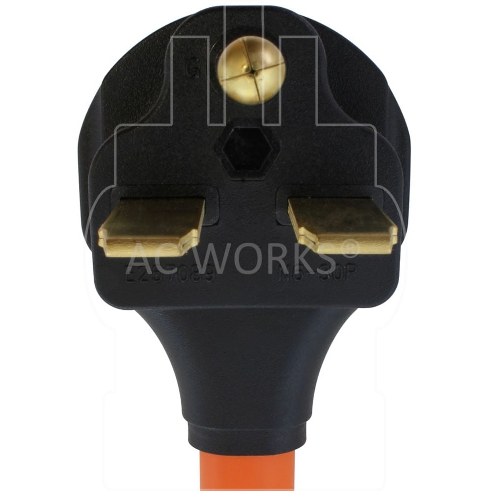 1FT 30A 3-Prong 6-30P Commercial HVAC Plug - 6-15/20 Outlet with 20A Breaker