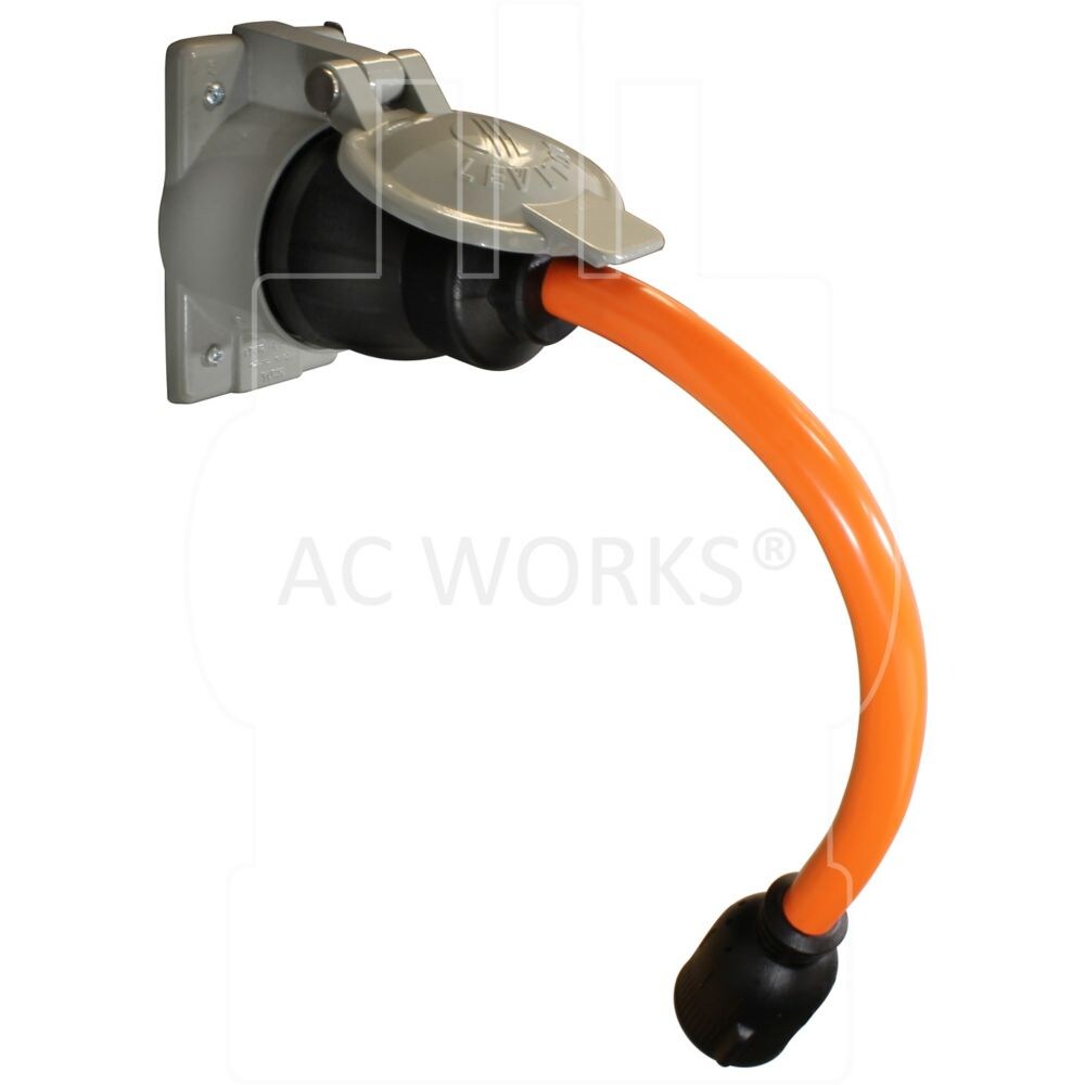 1.5FT 50A 125/250V SS2-50P/CS6365 Plug to L14-30 4-Prong Locking Adapter