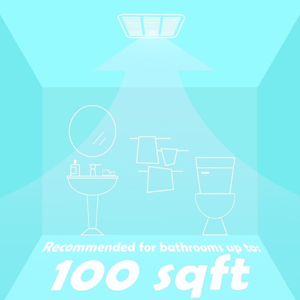 Cyclone Cyclone HushTone 100 CFM, 0.8 sones, Quiet Bathroom Fan, (for rooms <95 sq. ft.) ENERGY STAR CERTIFIED