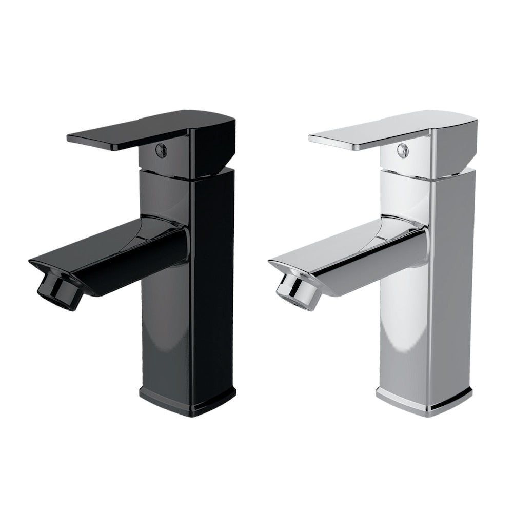 Single Square Handle Lavatory Faucet in Chrome