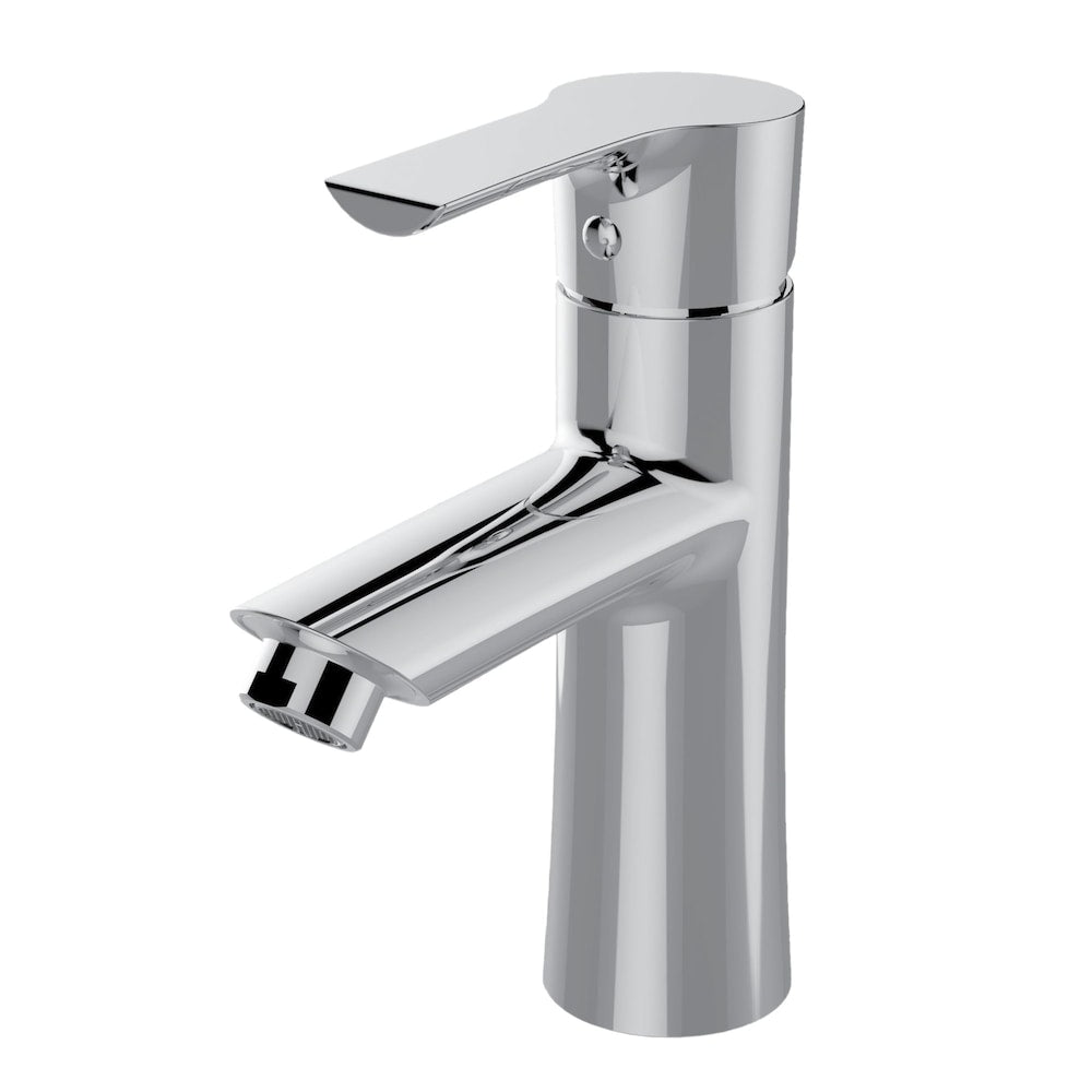 Single Round Handle Lavatory Faucet in Chrome