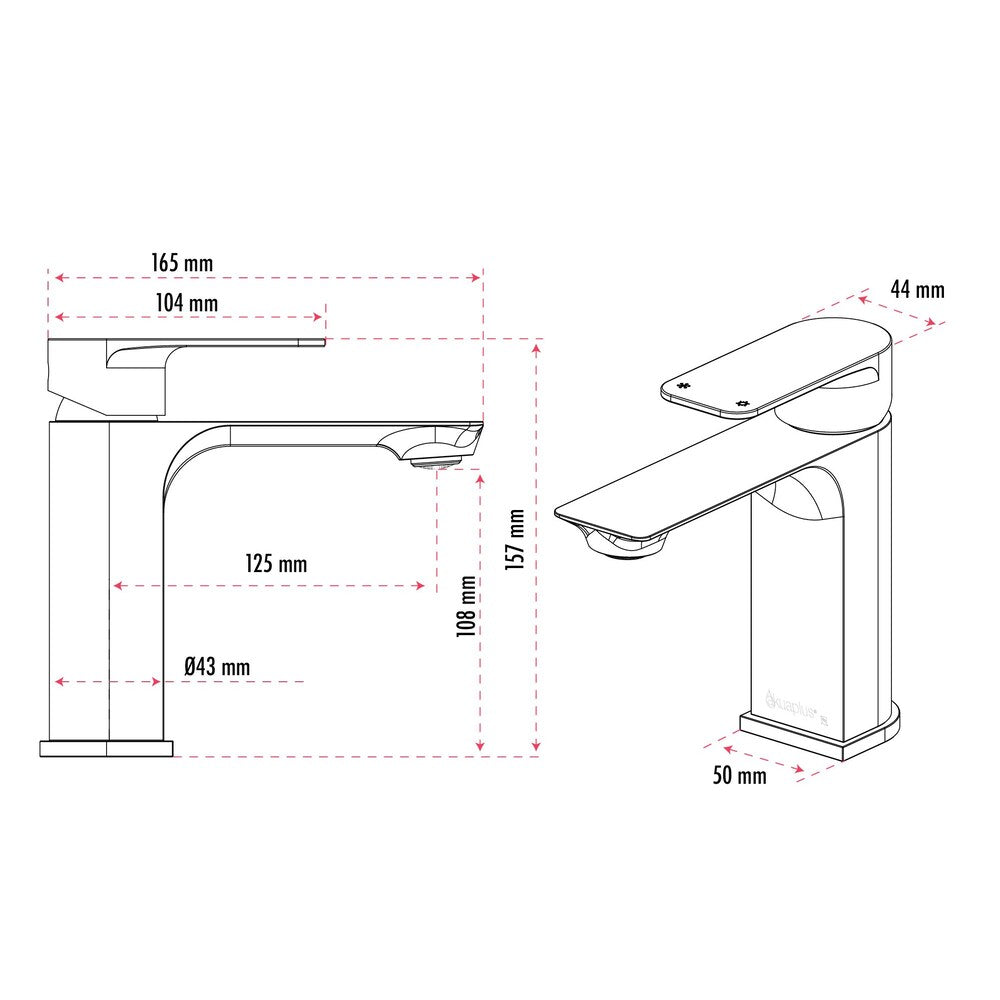 Single Handle Lavatory Faucet in Black Matte Finish