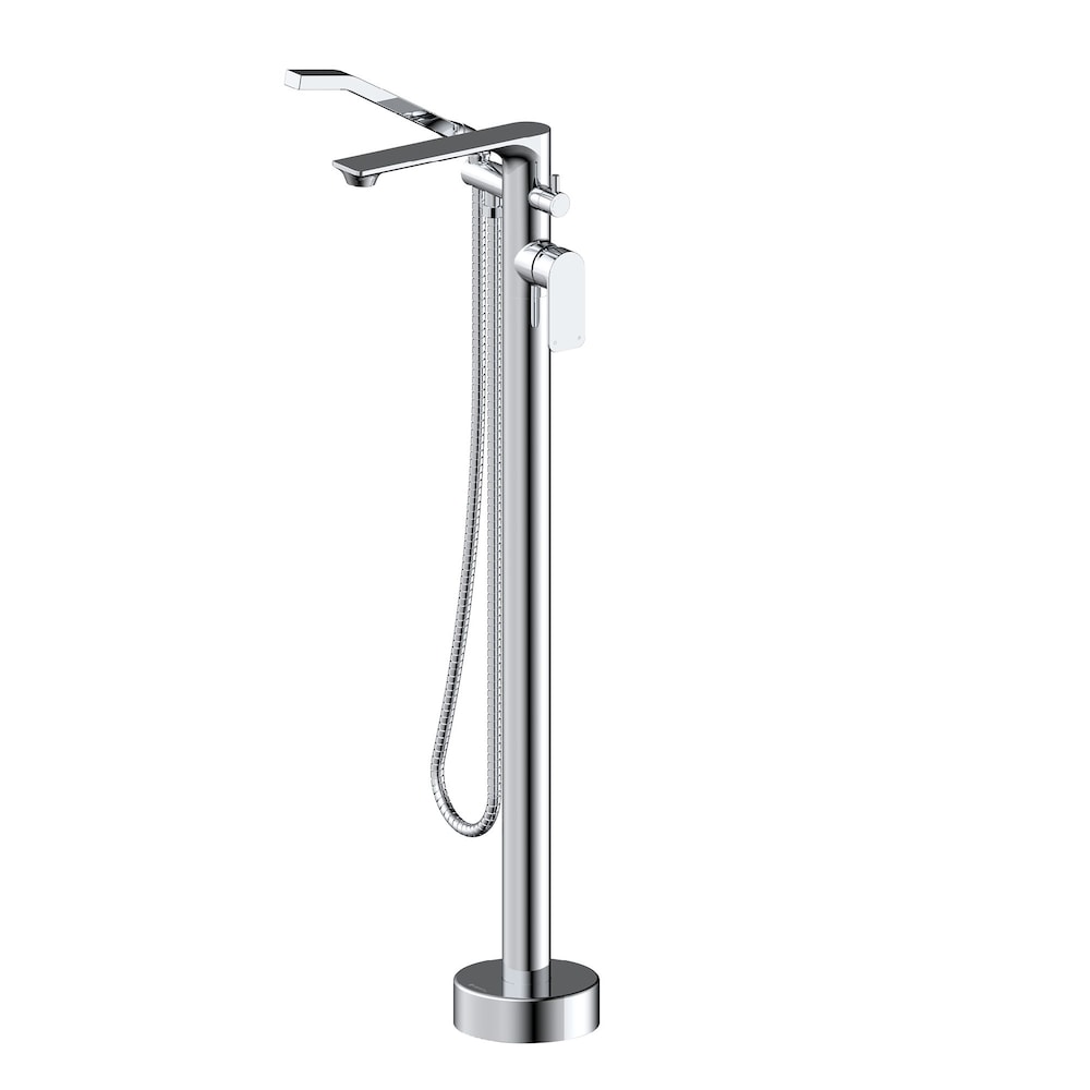 Freestanding Bathtub Faucet with Hand Shower in Chrome