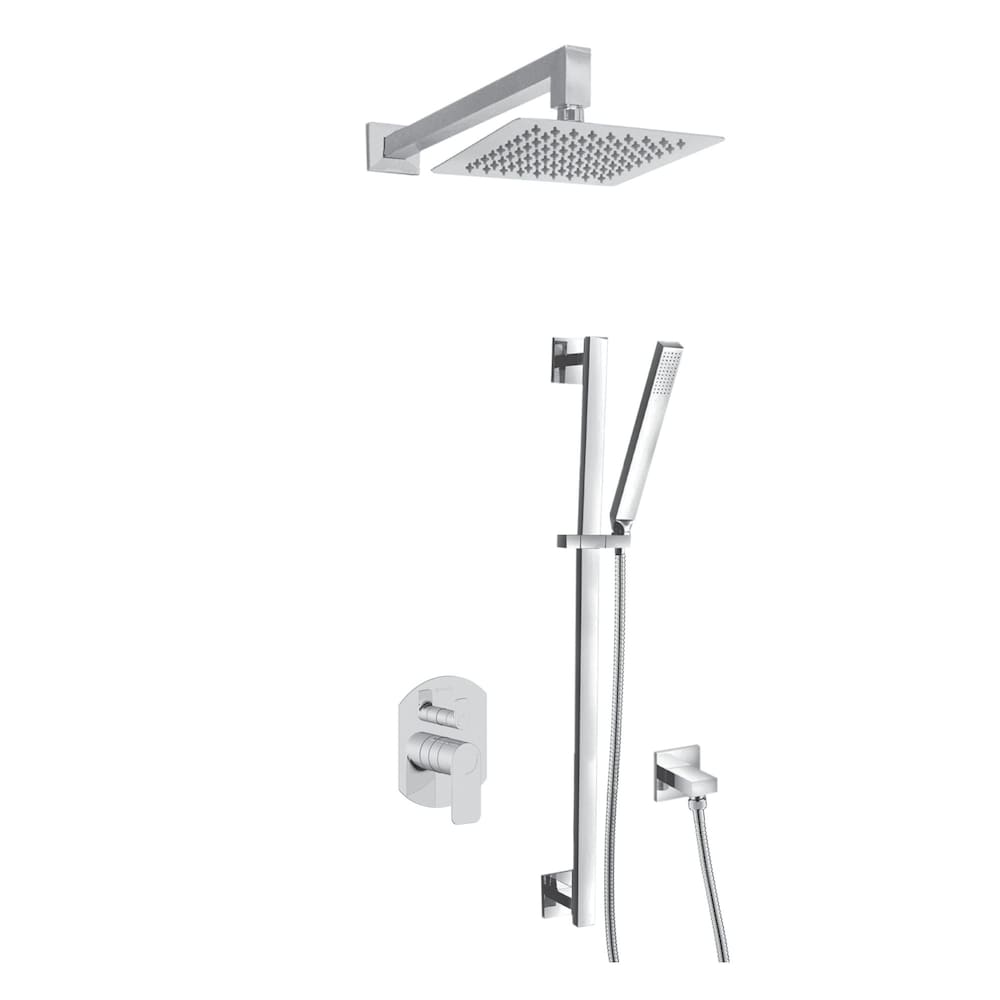 Shower Faucet with Sliding Rail in Chrome