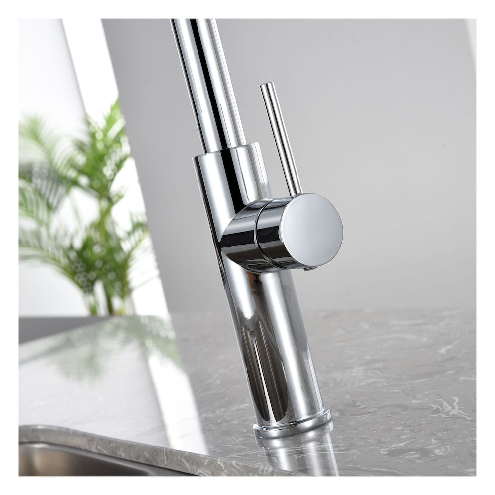ABA 1-Handle Kitchen Faucet in Chrome Finish
