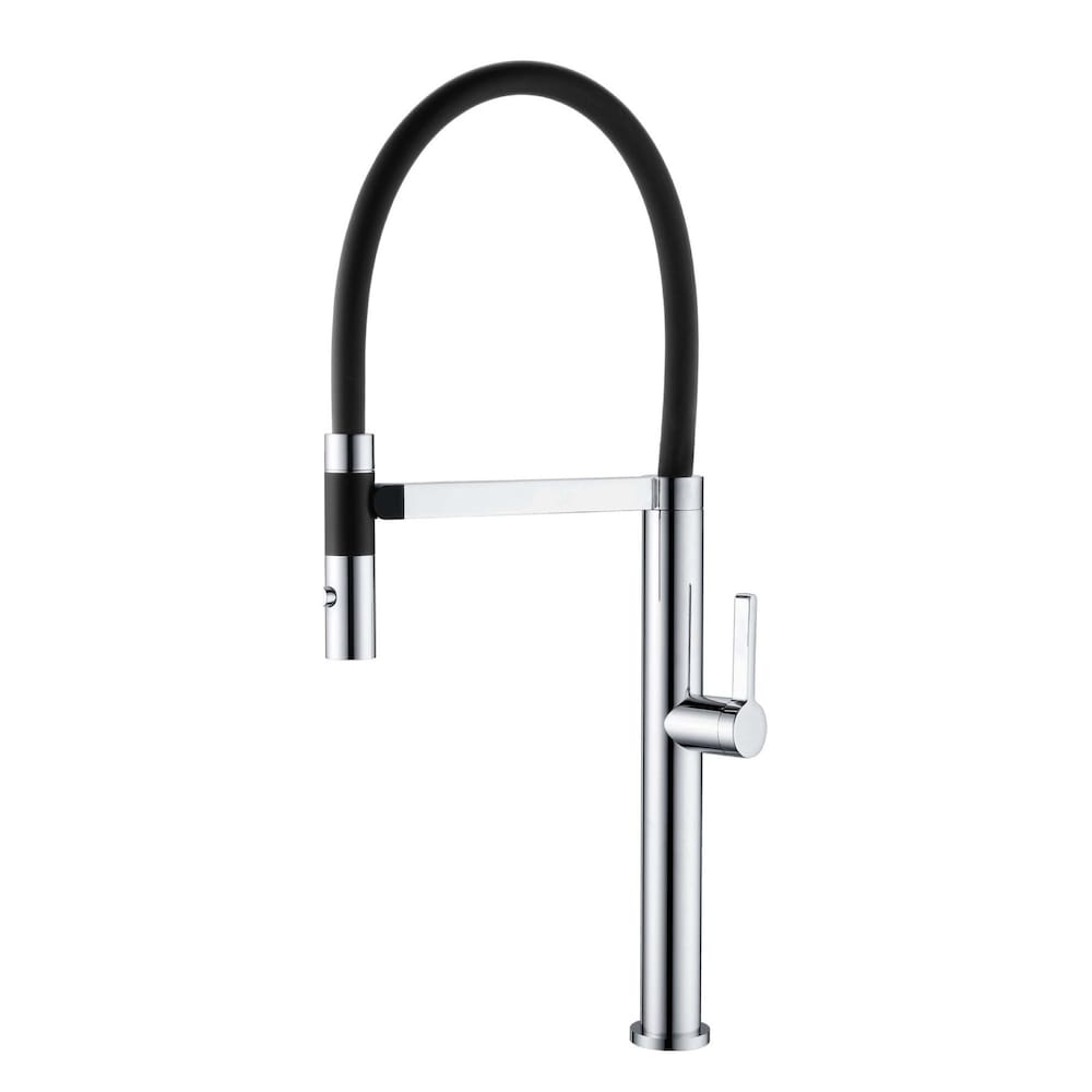 1-Handle Magnetic Kitchen Faucet in Chrome/Matt Black