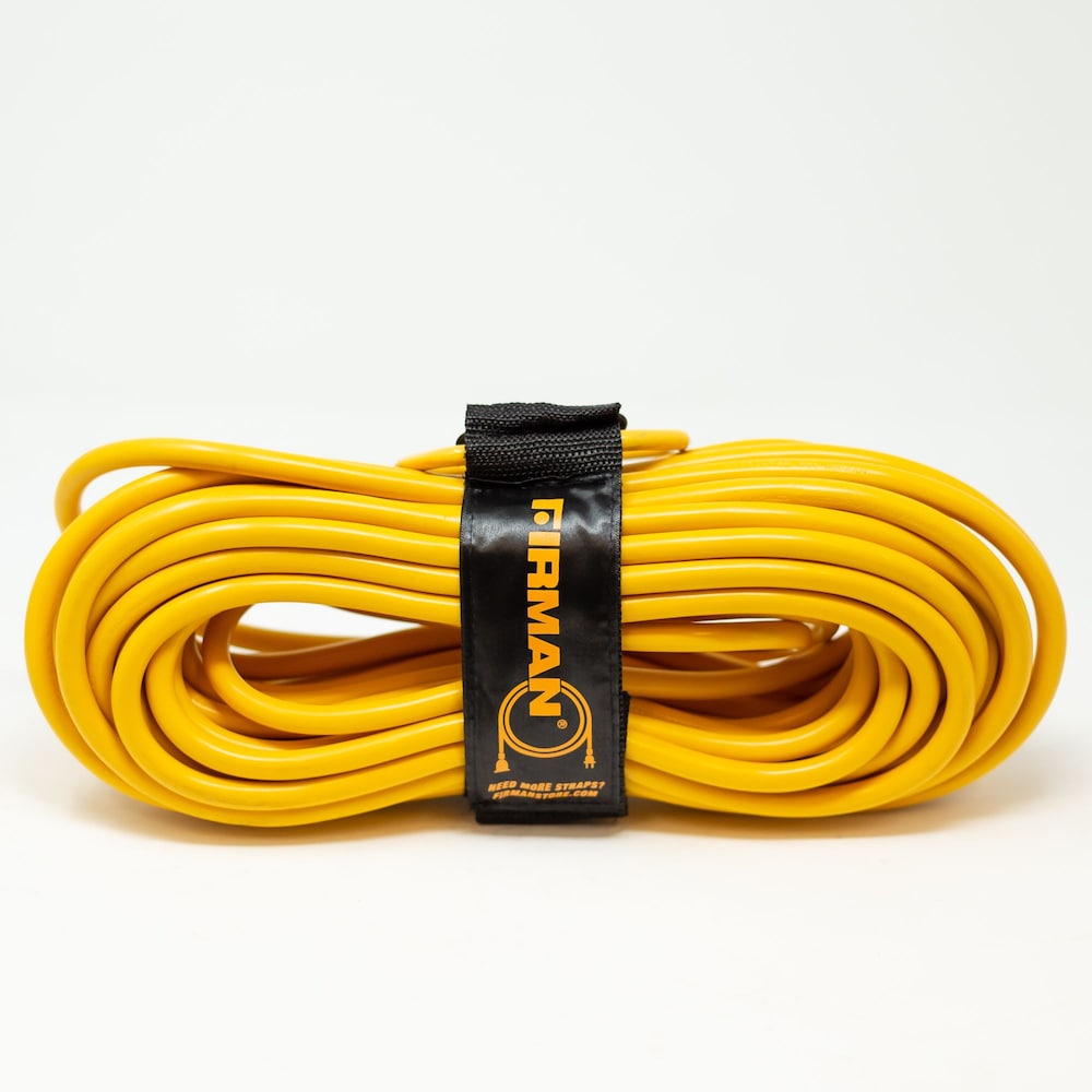 Medium Duty 5-15P to 5-15R Generator Power Cord With Storage Strap, 50 ft.