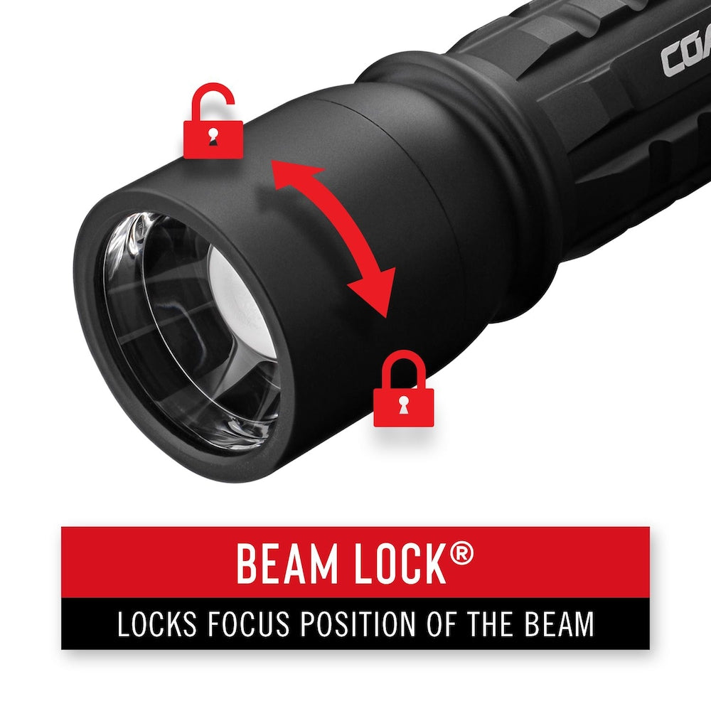 XP11R 2600 Lumen Rechargeable LED Flashlight with Slide Focus and Beam Lock
