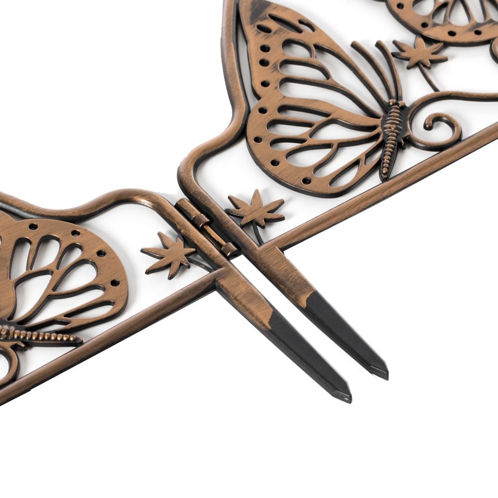 Pack of 6 Decorative Butterfly Design Plastic Fence Garden Edging Landscape Border Path Panels