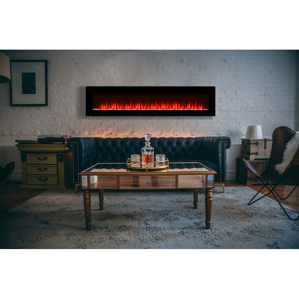 72-inch Smart Premium Recessed or Surface Mount Fireplace