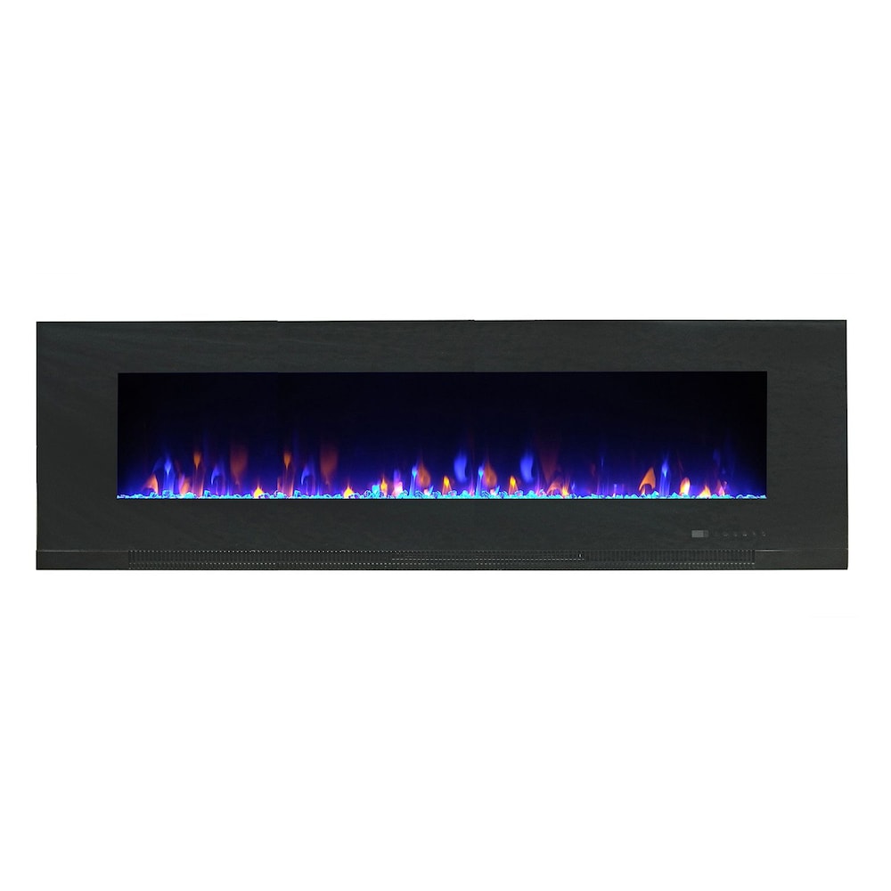 Mirage 72-inch Recessible Wall Mount Fireplace with Multi-Colour Flame