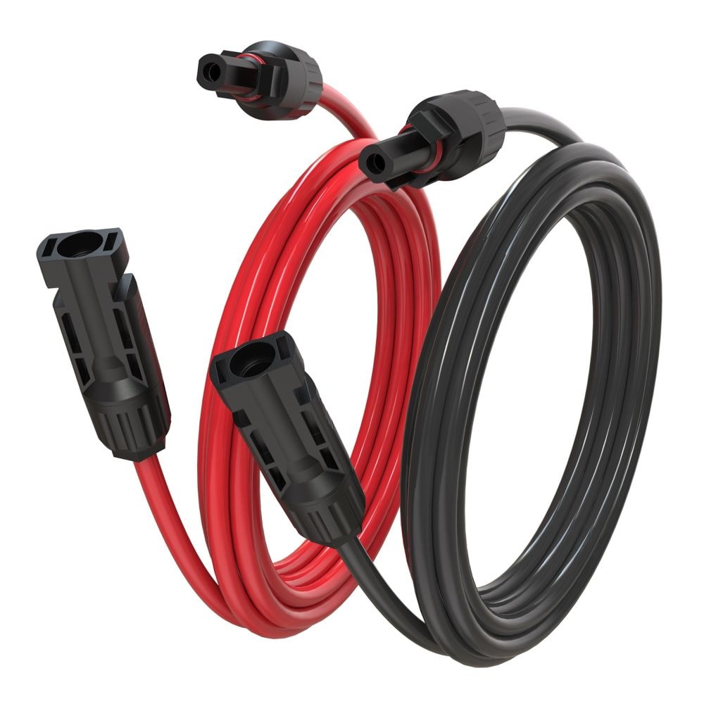 10 ft. MC4 Solar Extension Cable Pair |Female + Male Cables| 12 AWG