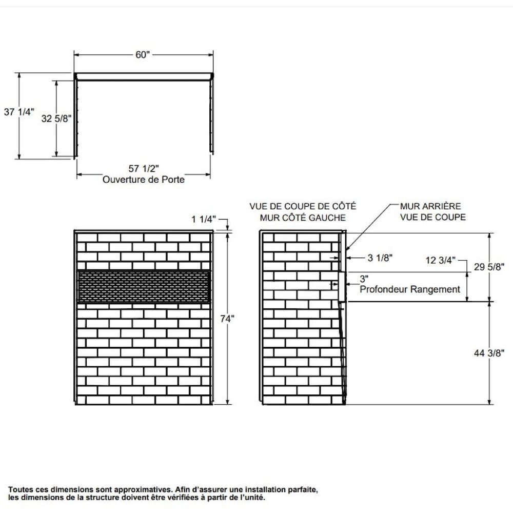 NexTile 60 in. L x 30 in. W x 81.25 in. H Tub Shower Kit with White Subway Tile Tub Surround, Built-In Niche, Left Drain AcrylX Bathtub & Above-The-Floor-Rough