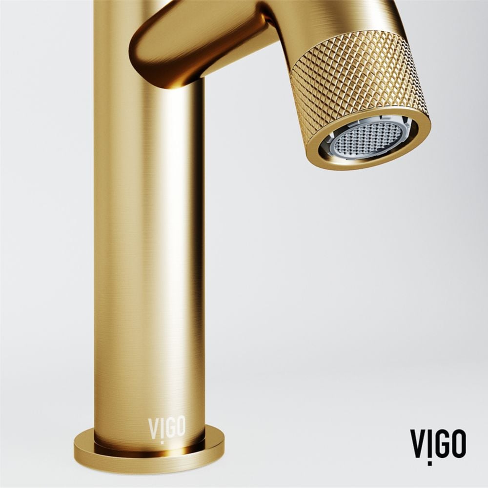 Apollo Single Hole Single-Handle Bathroom Faucet in Matte Brushed Gold