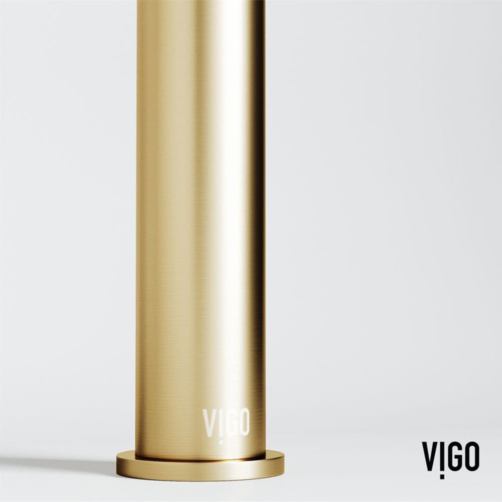 Apollo Single Hole Single-Handle Vessel Bathroom Faucet in Matte Brushed Gold