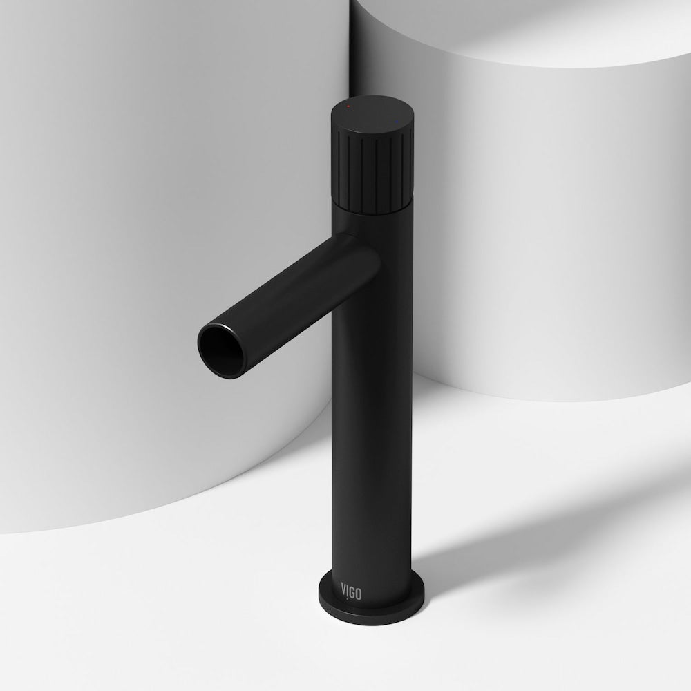 Ashford Single Hole Single-Handle Vessel Bathroom Faucet in Matte Black