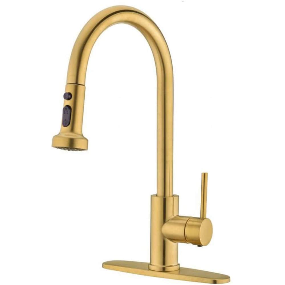 1 Hole CUPC Approved Stainless Steel Faucet In Gold Color AI-34301