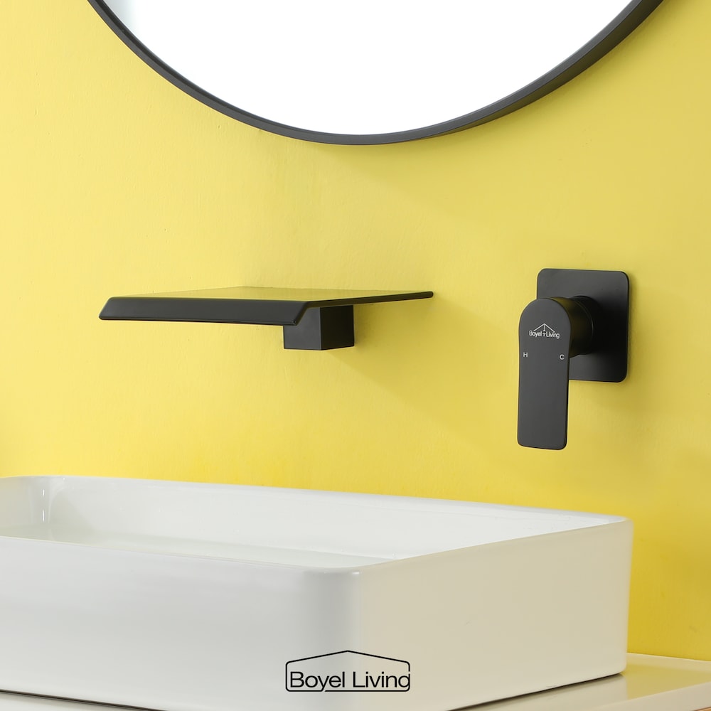 1-Handle Solid Brass Bathroom Sink Tub Faucet with cUPC Cartridge in Matte Black